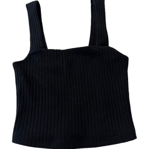 American Eagle Outfitters Tops - American Eagle Outfitters Cropped Black Tank Top - size XXS